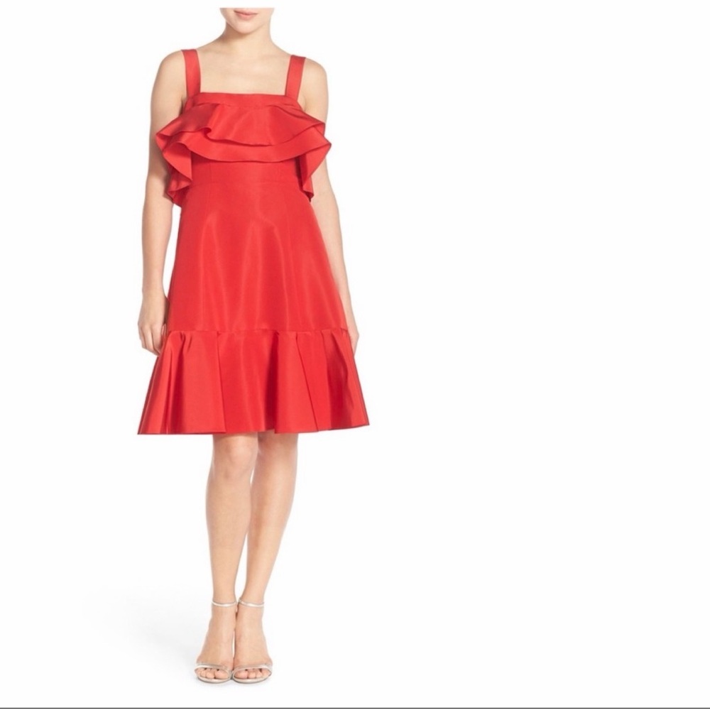 Jill Stuart Scarlet Red Silk Dress